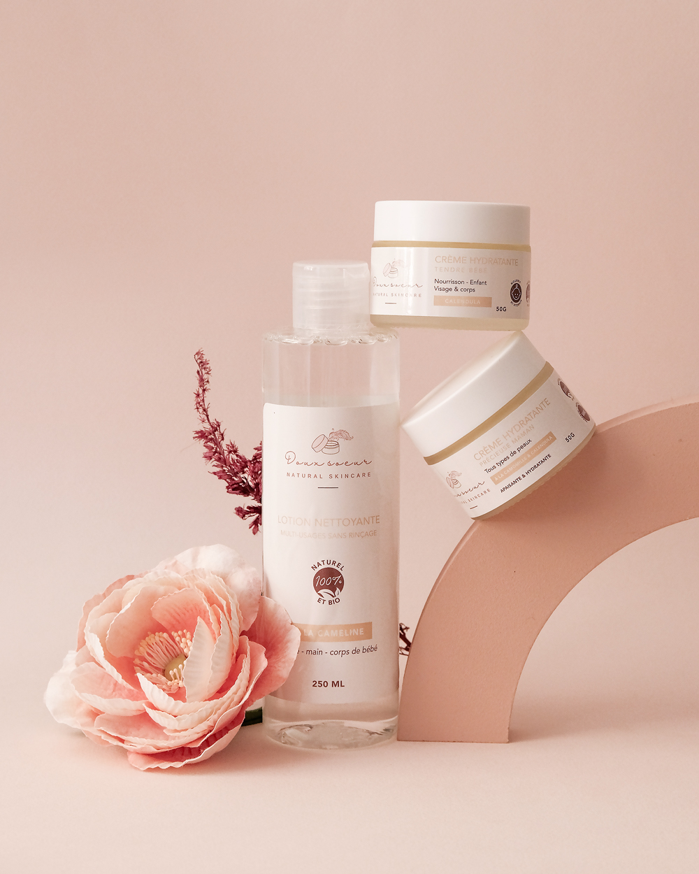 Pack précieux cocon - Crème tendre bébé 50G - Crème précieuse maman 50G - Lotion nettoyante sans rinçage 250 Ml